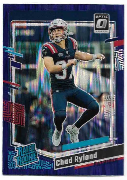 Purple Shock Rated Rookie CHAD RYLAND 2023 Panini Donruss Optic Football