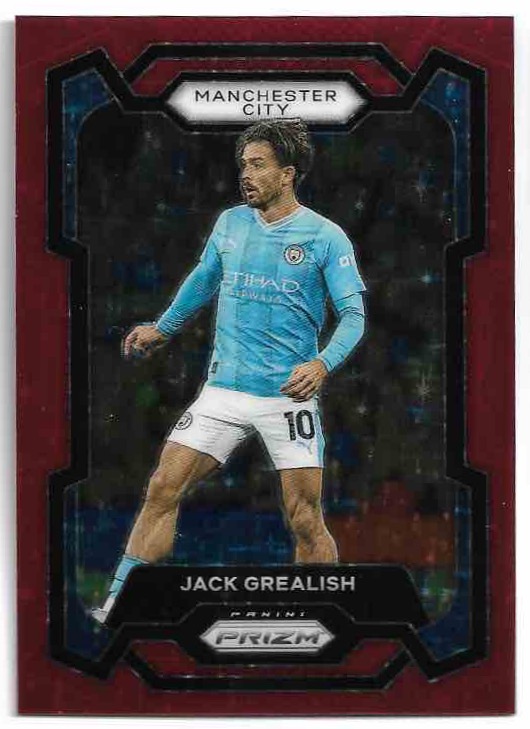 Red Stars Prizm JACK GREALISH 23-24 Panini Prizm Premier League /25
