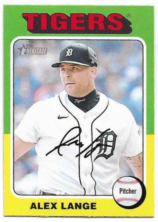 ALEX LANGE 2024 Topps Heritage Baseball