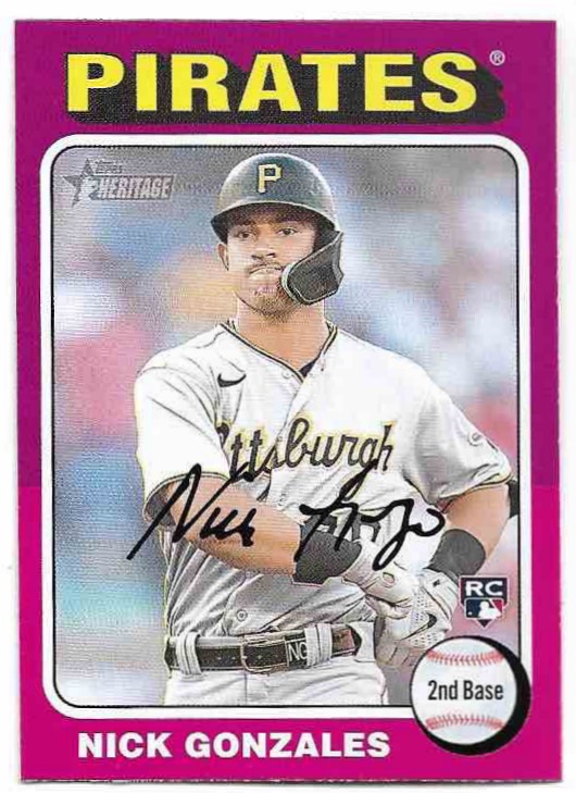 Rookie NICK GONZALES 2024 Topps Heritage Baseball