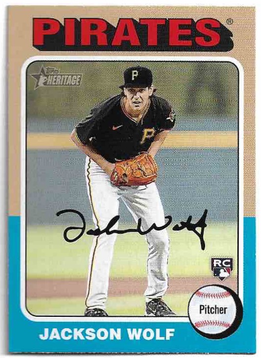 Rookie JACKSON WOLF 2024 Topps Heritage Baseball