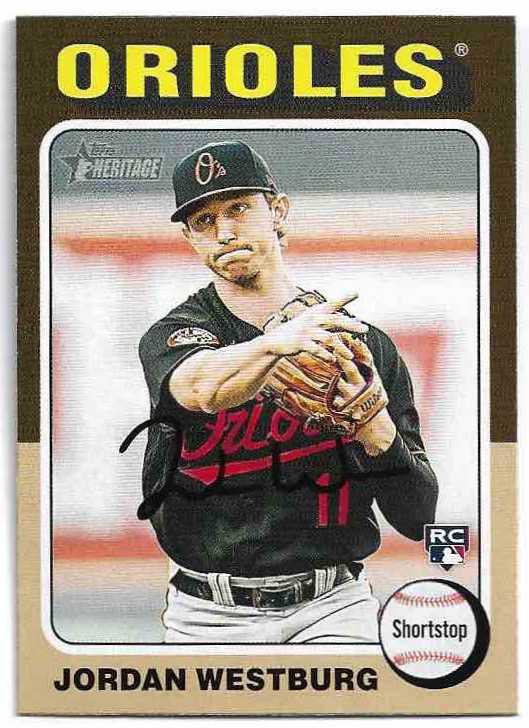 Rookie JORDAN WESTBURG 2024 Topps Heritage Baseball