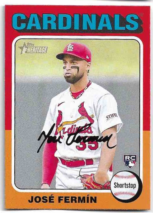 Rookie JOSE FERMIN 2024 Topps Heritage Baseball