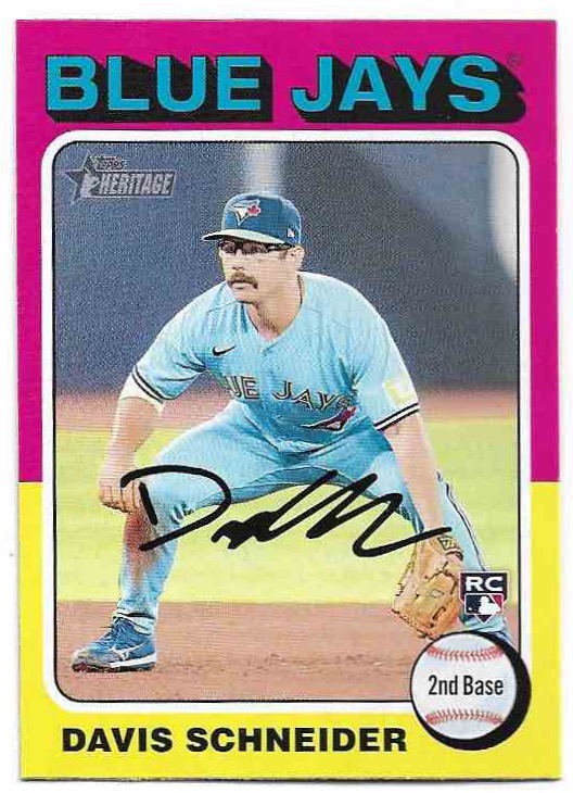 Rookie DAVIS SCHNEIDER 2024 Topps Heritage Baseball