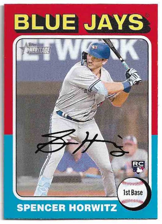 Rookie SPENCER HORWITZ 2024 Topps Heritage Baseball