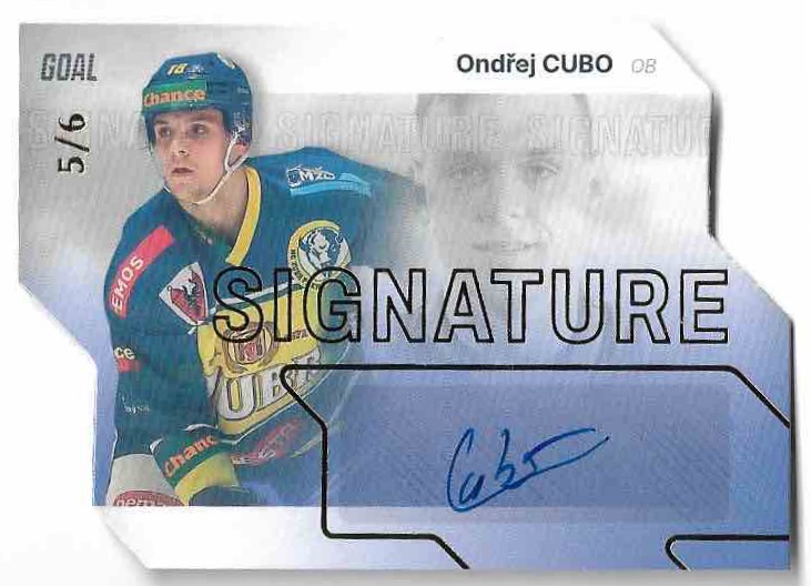 Auto Gold Signature ONDŘEJ CUBO 23-24 GOAL Cards Chance liga 1.série /6