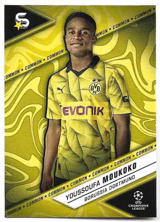 Common Yellow YOUSSOUFA MOUKOKO 23-24 Topps UEFA Superstars