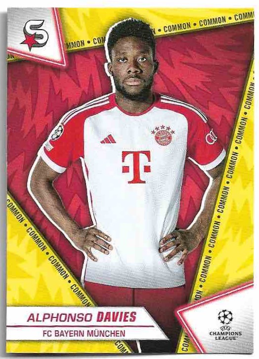 Common Yellow ALPHONSO DAVIES 23-24 Topps UEFA Superstars