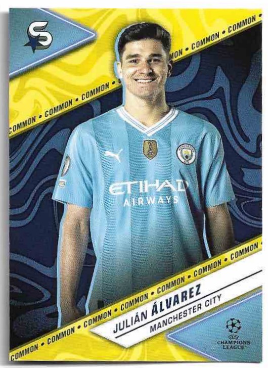 Common Yellow JULIAN ALVAREZ 23-24 Topps UEFA Superstars