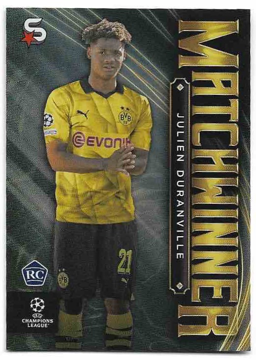 Rookie Matchwinner JULIEN DURANVILLE 23-24 Topps UEFA Superstars