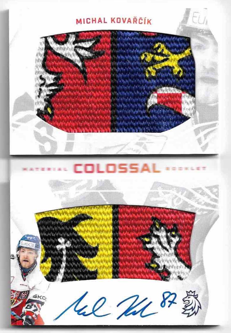 Auto Patch Colossal Material Booklet MICHAL KOVAŘČÍK 2024 SportZoo Hokejové Česko /35