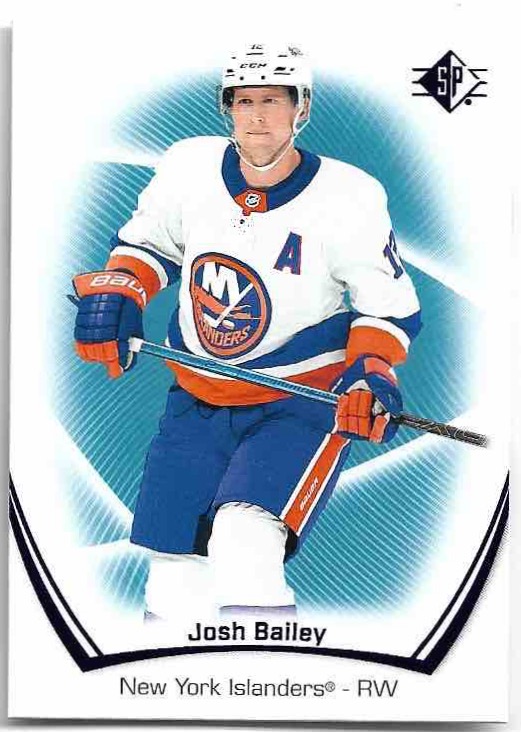 Blue JOSH BAILEY 21-22 UD SP Hockey
