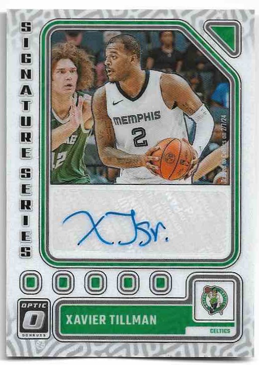Auto Signature Series XAVIER TILLMAN 23-24 Panini Donruss Optic Basketball