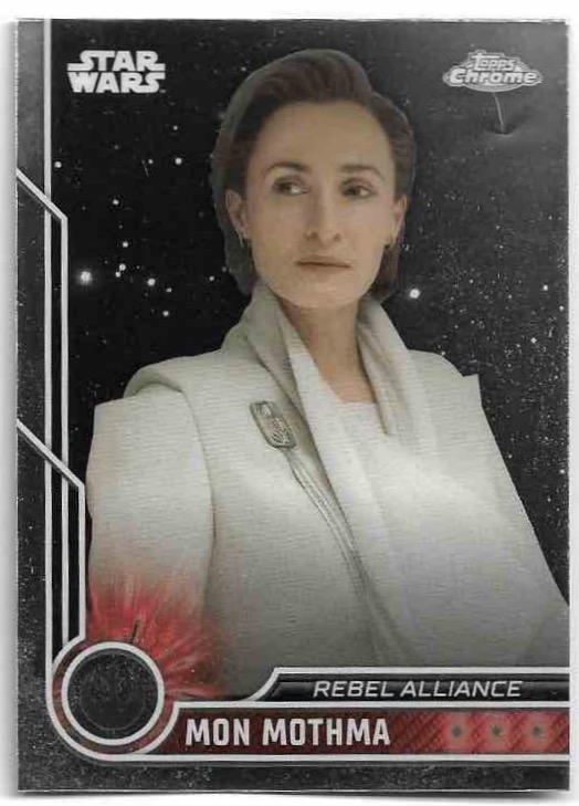 MON MOTHMA 2023 Topps Chrome Star Wars (rýha z výroby)