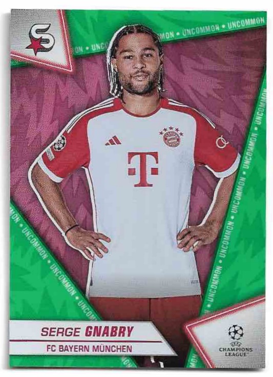 Uncommon Green SERGE GNABRY 23-24 Topps UEFA Superstars