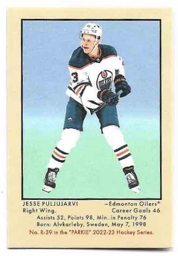 51 Retro JESSE PULJUJARVI 22-23 UD Parkhurst Champions