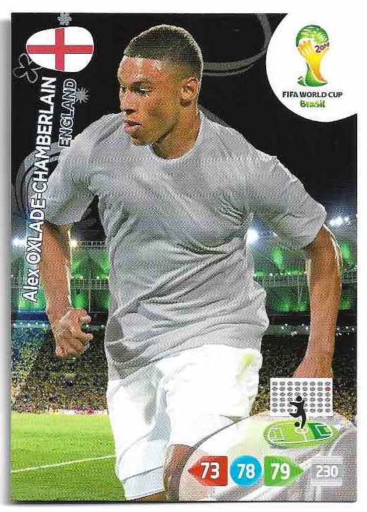 ALEX OXLADE-CHAMBERLAIN Panini Adrenalyn XL World Cup 2014