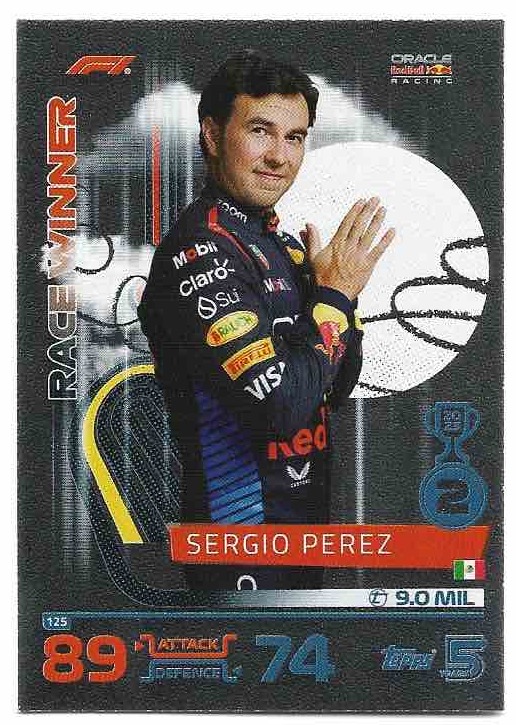 Foil Race Winner SERGIO PEREZ 2024 Topps Turbo Attax