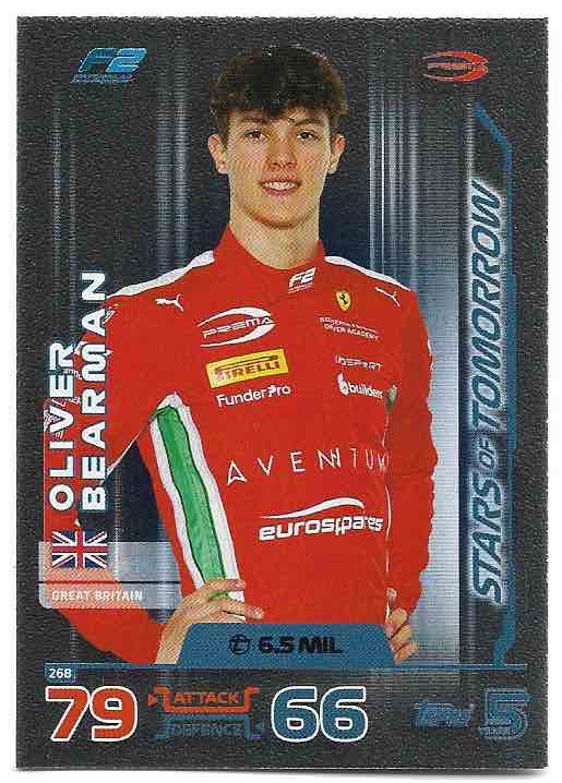 Foil Stars of Tomorrow OLIVER BEARMAN 2024 Topps Turbo Attax