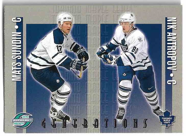 Generations MATS SUNDIN/NIK ANTROPOV 03-04 Pacific Supreme