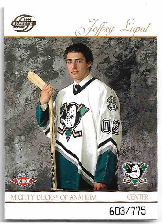 Rookie JOFFREY LUPUL 03-04 Pacific Supreme /775