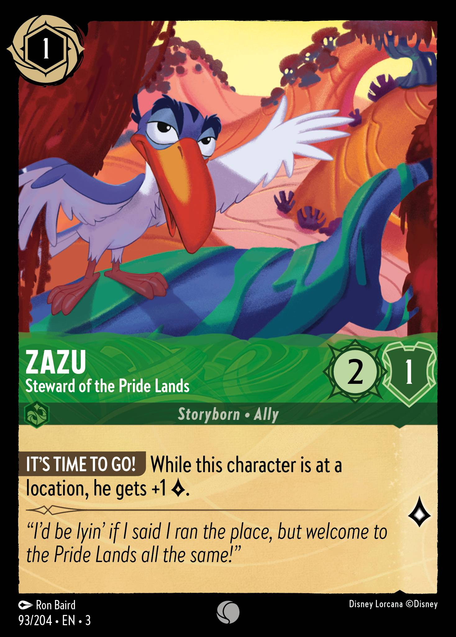ZAZU - Steward of the Pride Lands
