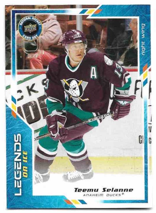 Legends on Ice TEEMU SELANNE 2024 UD National Hockey Card Day