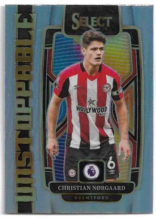 Prizm Unstoppable CHRISTIAN NORGAARD 23-24 Panini Select Premier League Soccer