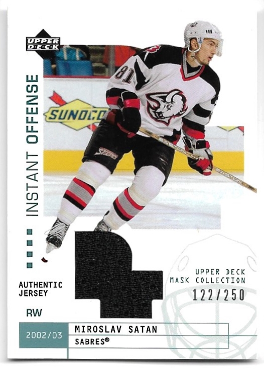 Jersey Instant Offense MIROSLAV ŠATAN 02-03 UD Mask Collection /250
