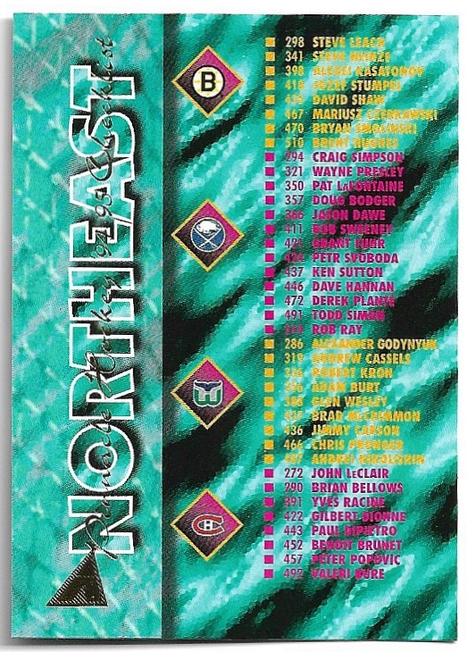 CHECKLIST 94-95 Pinnacle