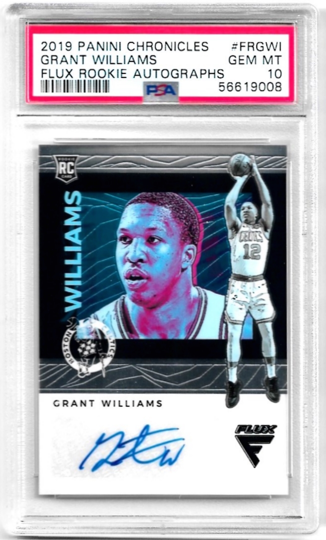 PSA 10 Auto Rookie Flux Autographs GRANT WILLIAMS 19-20 Panini Chronicles Basketball /99 POP 4