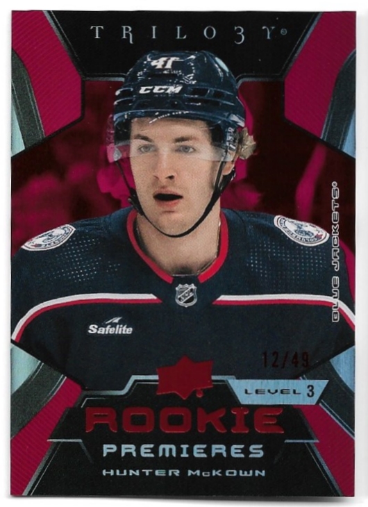 Rookie Rare Red Premieres Level 3 HUNTER MCKOWN 23-24 UD Trilogy /49