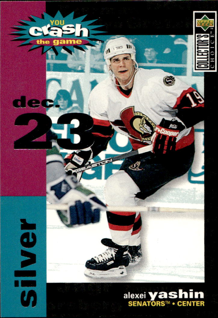 Silver Prize Crash the Game ALEXEI YASHIN 95-96 UD Collector's Choice