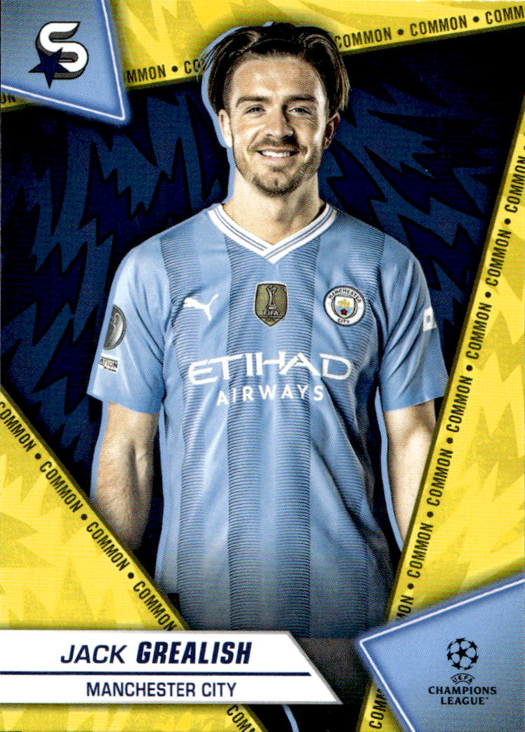 Common Yellow JACK GREALISH 23-24 Topps UEFA Superstars