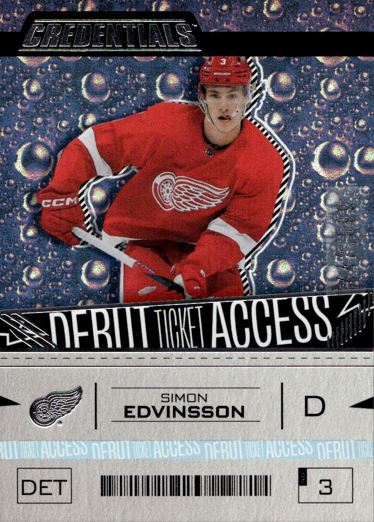 Rookie Debut Ticket Acess SIMON EDVINSSON 23-24 UD Credentials /599