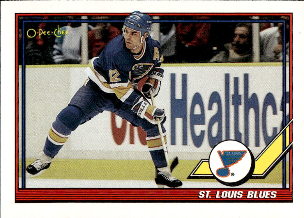 ST. LOUIS BLUES (ADAM OATES) 91-92 O-Pee-Chee