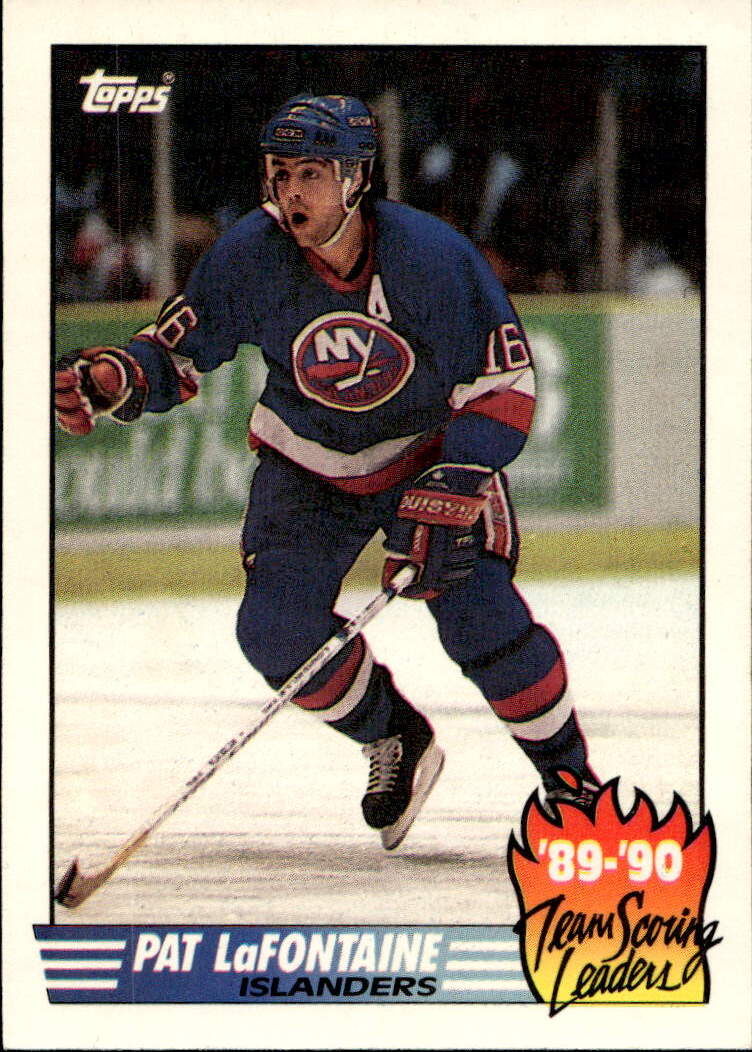Team Scoring Leaders PAT LAFONTAINE 90-91 Topps