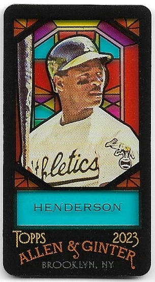 Stained Glass Mini Exclusives RICKEY HENDERSON 2023 Topps Allen & Ginter Baseball