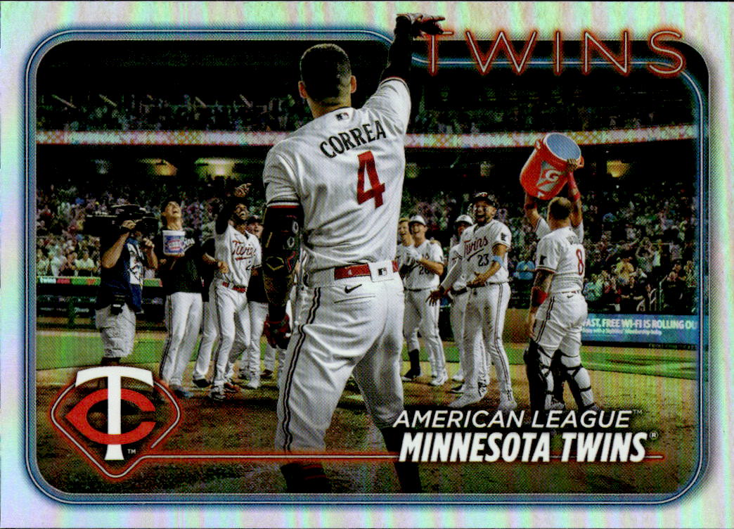 Rainbow Foil MINNESOTA TWINS 2024 Topps Series 2 Baseball