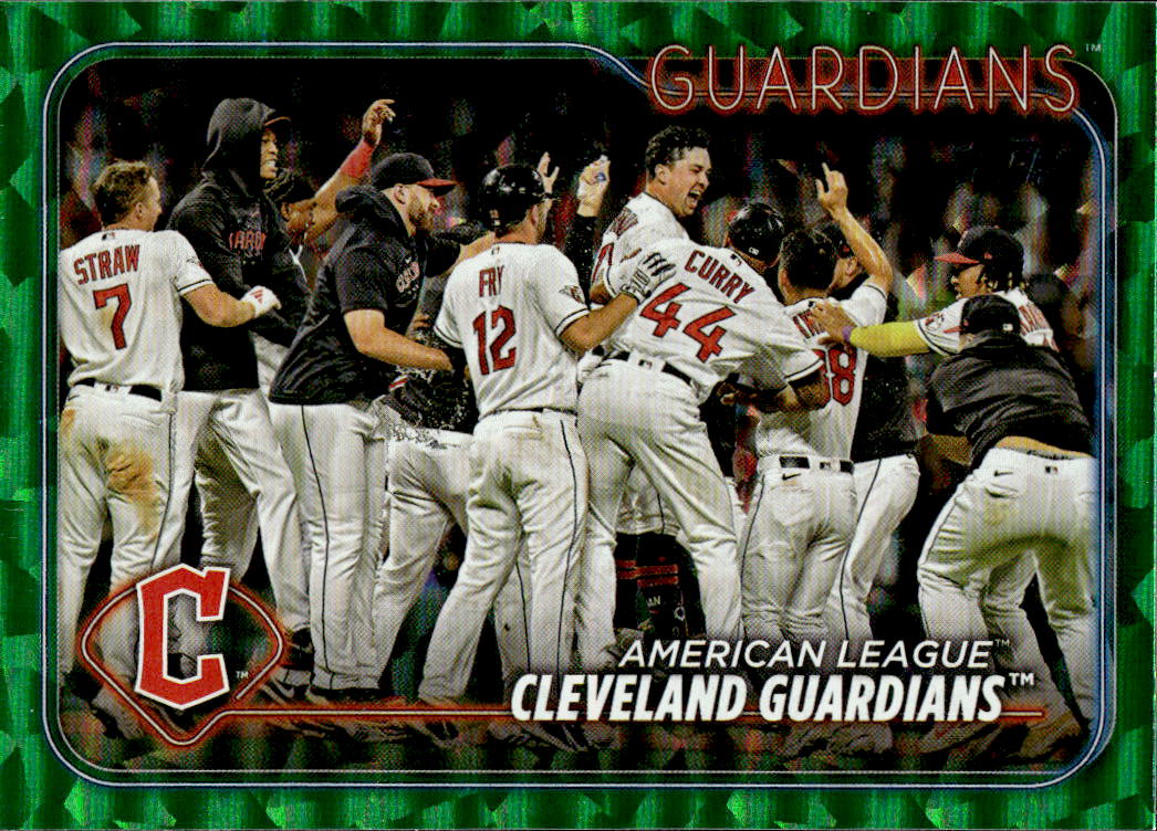 Green Foil CLEVELAND GUARDIANS 2024 Topps Series 2 Baseball /499