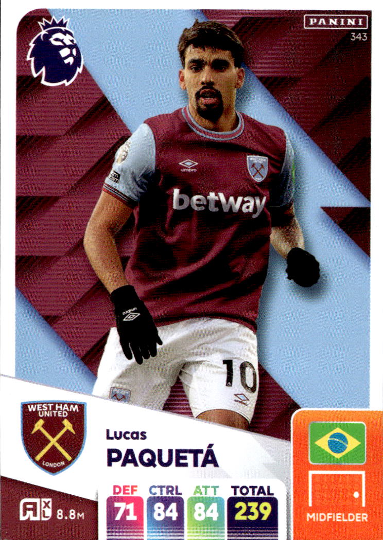 LUCAS PAQUETA 2025 Panini Adrenalyn XL Premier League