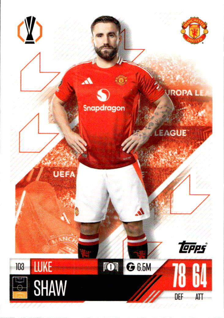 LUKE SHAW 24-25 Match Attax UCL