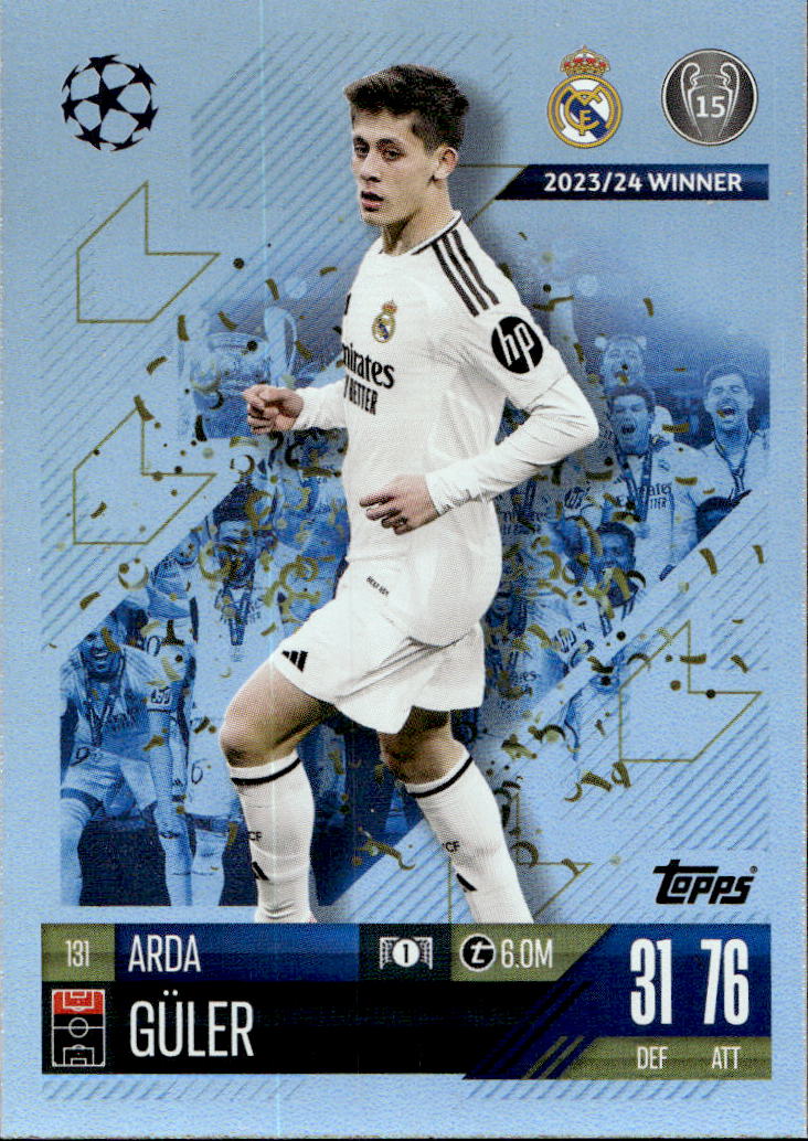 Champions Rainbow Foil ARDA GULER 24-25 Match Attax UCL