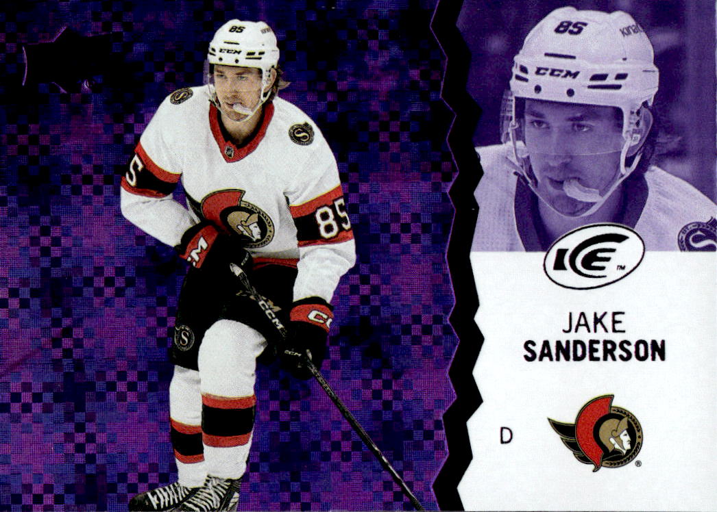 Purple JAKE SANDERSON 23-24 UD Ice