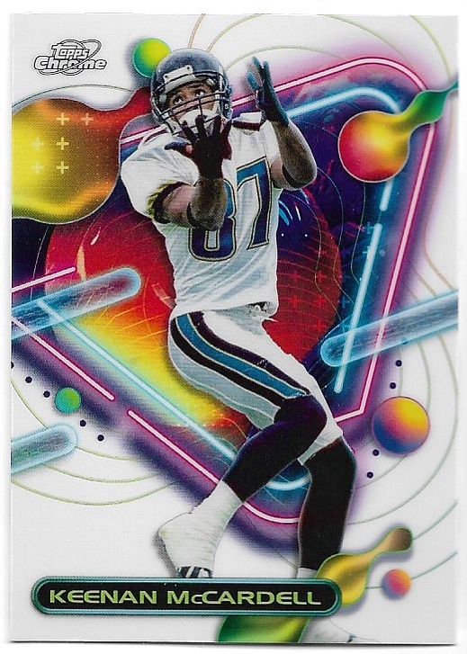 White Hole Refractors Cosmic Chrome KEENAN MCCARDELL 2023 Topps Composite Football