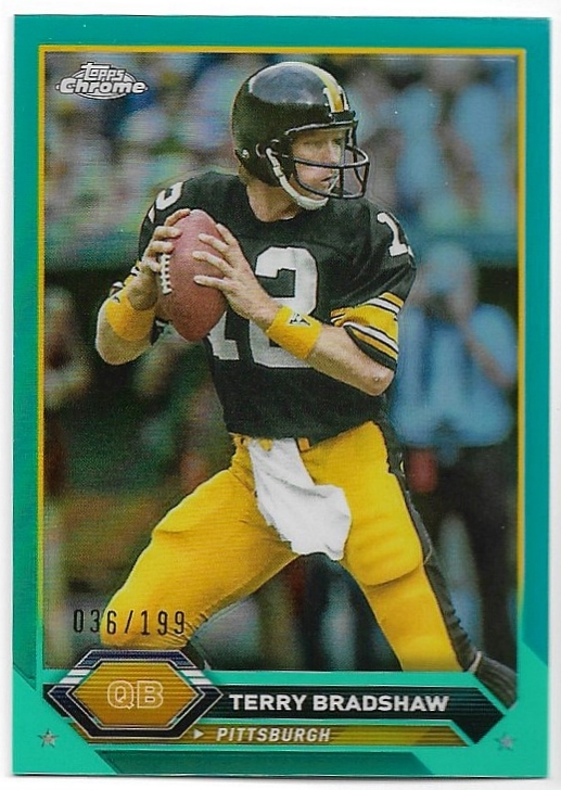 Aqua Refractor Chrome TERRY BRADSAW 2023 Topps Composite Football /199