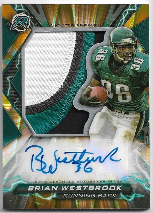 Auto Patch Gold Power Surge Resurgence Swatch Autographs BRIAN WESTBROOK 2023 Topps Composite Football /50