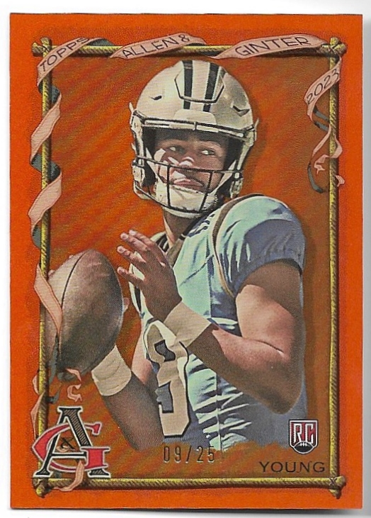 Rookie Orange Refractor Allen & Ginter BRYCE YOUNG 2023 Topps Composite Football /25 (jersey number)