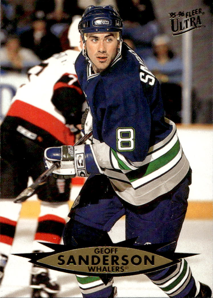 GEOFF SANDERSON 95-96 Fleer Ultra (trocha barvy na povrchu)