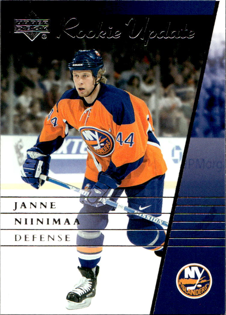 JANNE NIINIMAA 02-03 UD Rookie Update